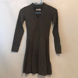 choker cutout skater dress